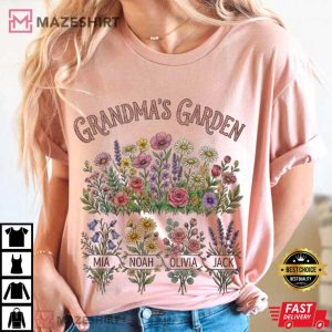 Grandma's Garden Personalized Mother's Day T Shirt (4)