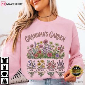 Grandma's Garden Personalized Mother's Day T Shirt (2)