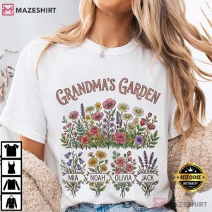 Grandma's Garden Personalized Mother's Day T Shirt (3)