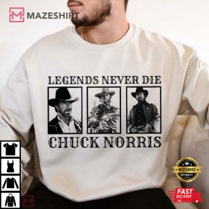 Chuck Norris Legends Never Die Movie T Shirt (2)