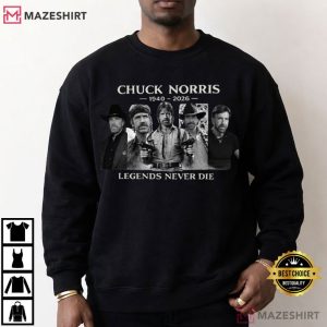 Chuck Norris Cowboy Silhouette Legendary Action Hero T Shirt (1)