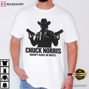 Chuck Norris Cowboy Silhouette Funny Quote Meme T Shirt (3)