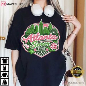 Atlanta Soror Pink Green Sisterhood City Pride T Shirt (2)