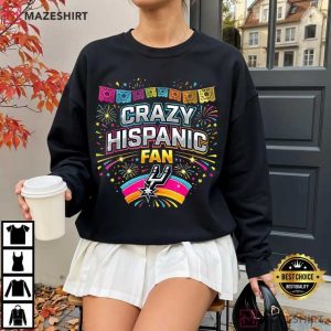Crazy Hispanic Spurs Fan Game Day Sports Lover T Shirt (1)