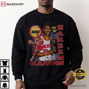 Hakeem Olajuwon Basketball Classic 90s Graphic T Shirt (4)