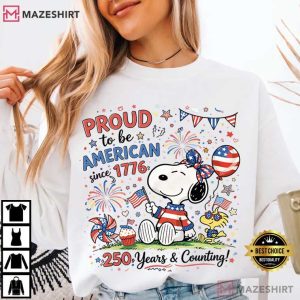 Snoopy Peanuts Celebrating 250 Years USA 4th Of July T Shirt (4)