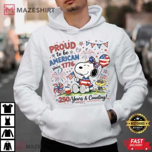 Snoopy Peanuts Celebrating 250 Years USA 4th Of July T Shirt (3)