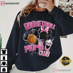 Disney Mickey And Minnie Basketball Mom Doodle T Shirt (1)