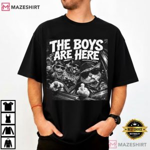 The Boys Are Here Gangster Cat Funny Biker T Shirt (2)