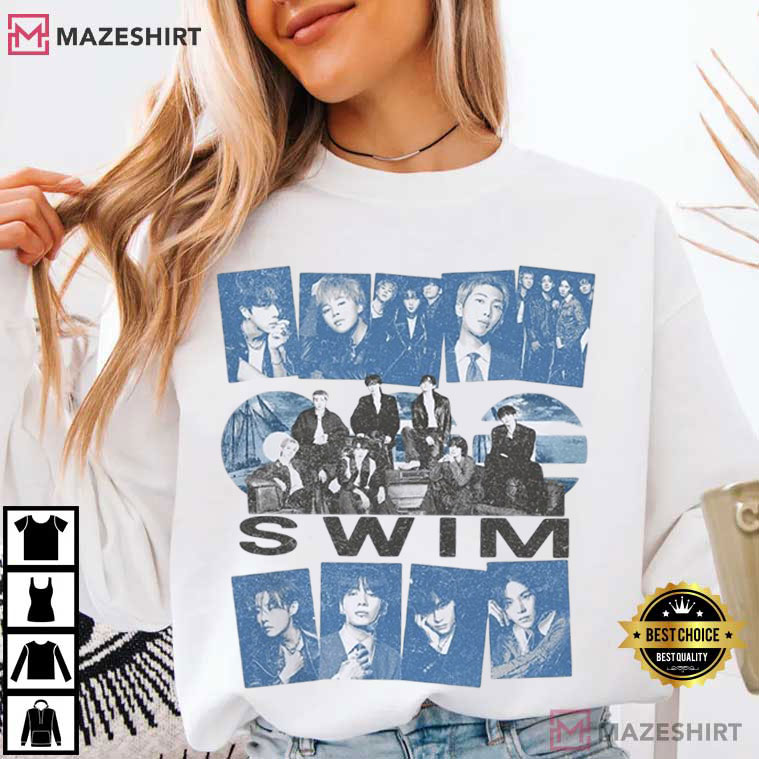 BTS Swim Army Vintage Bangtan Fan Merch T-Shirt BTS Swim Army Vintage Bangtan Fan Merch T-Shirt