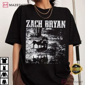 With Heaven On Top Zach Bryan Vintage Fan T Shirt (2)