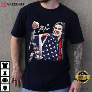Jack Hughes Golden Goal Team USA Winter Olympics T Shirt (1)