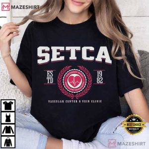 SETCA Southeast Texas Cardiovascular Associates Established 1982 T Shirt (2)