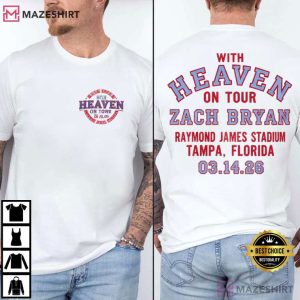 Zach Bryan With Heaven On Tour Mar 14 2026 Tampa FL T Shirt (2)