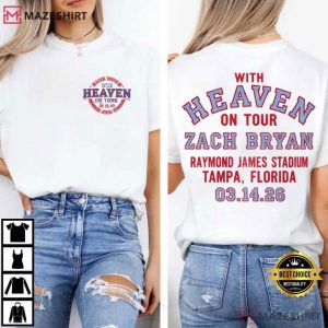 Zach Bryan With Heaven On Tour Mar 14 2026 Tampa FL T Shirt (3)