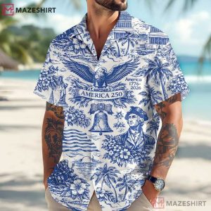 America 250 Years 1776–2026 Vintage Patriotic Hawaiian Shirt (4)