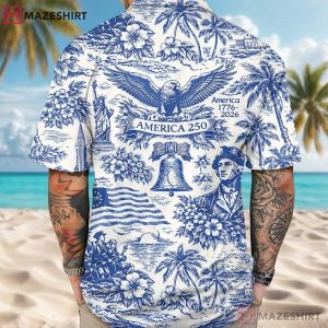 America 250 Years 1776–2026 Vintage Patriotic Hawaiian Shirt (3)