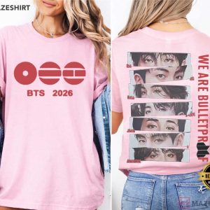 BTS ARMY Bulletproof Tour 2026 Music Fan Merch T Shirt (1)