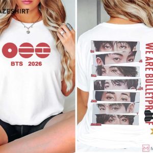 BTS ARMY Bulletproof Tour 2026 Music Fan Merch T Shirt (2)