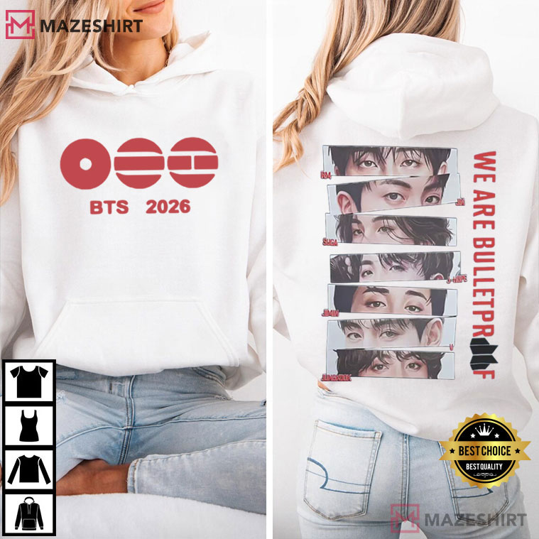 BTS ARMY Bulletproof Tour 2026 Music Fan Merch T-Shirt BTS ARMY Bulletproof Tour 2026 Music Fan Merch T-Shirt