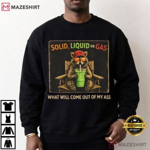 Raccoon Solid Liquid Or Gas Funny Science T Shirt (3)