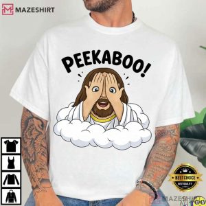 Peekaboo Jesus Funny Christian T Shirt (1)