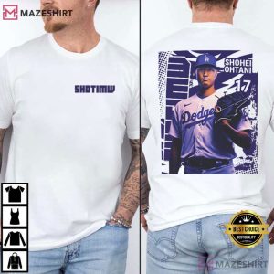 Shohei Ohtani Dodgers Baseball Fan Portrait T Shirt (2)