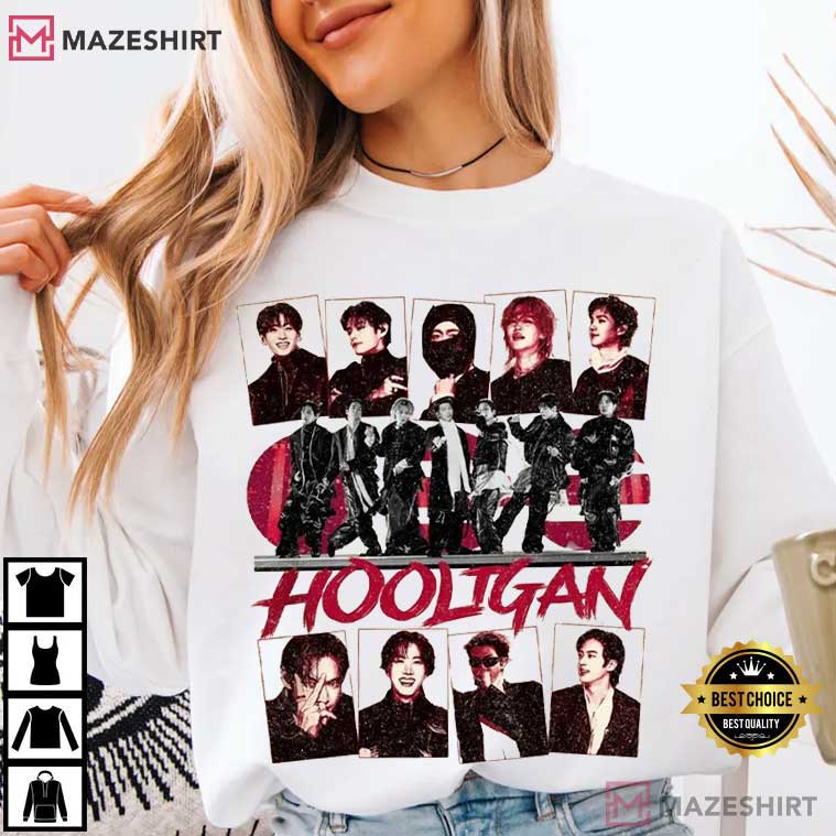 BTS Vintage Hooligan 90s Kpop Arirang Album T-Shirt BTS Vintage Hooligan 90s Kpop Arirang Album T-Shirt