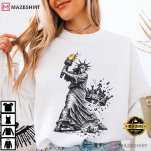 Anti Trump No Kings Statue Of Liberty Democracy T Shirt (1)