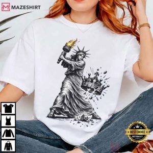 Anti Trump No Kings Statue Of Liberty Democracy T Shirt (2)