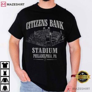 Citizens Bank Stadium Philadelphia Phillies Baseball Vintage T Shirt (2)