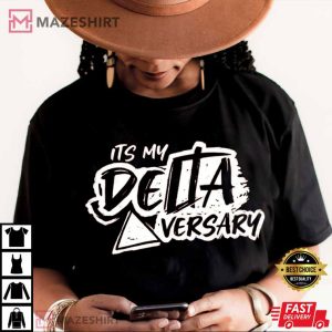 Delta Sigma It's My Delta Versary Graphic T Shirt (1)