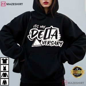 Delta Sigma It's My Delta Versary Graphic T Shirt (3)
