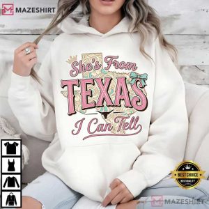 She's From Texas I Can Tell Floral Coquette Texas Girl T Shirt (4)