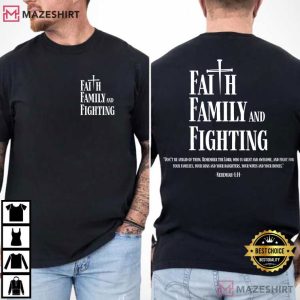 Christian Faith Family Fighting Nehemiah 414 Bible Verse T Shirt (4)