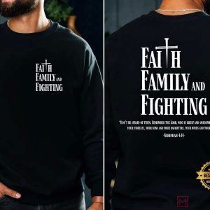 Christian Faith Family Fighting Nehemiah 414 Bible Verse T Shirt (2)