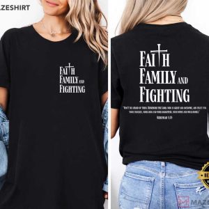 Christian Faith Family Fighting Nehemiah 414 Bible Verse T Shirt (3)