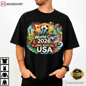 World Cup Soccer 2026 USA Canada Mexico Fan T Shirt (1)