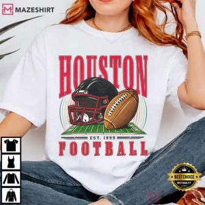 Houston Football Retro Game Day Vintage T Shirt (4)