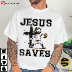 Jesus Save Baseball Uniform Funny T Shirt (1)