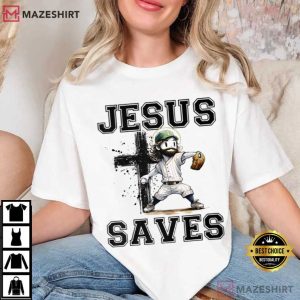 Jesus Save Baseball Uniform Funny T-Shirt