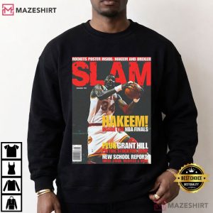 Hakeem Olajuwon Houston Rockets NBA SLAM Cover Basketball T Shirt (4)