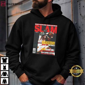 Hakeem Olajuwon Houston Rockets NBA SLAM Cover Basketball T Shirt (3)