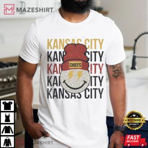 Kansas City Chiefs Smiley Face Beanie Football Fan T Shirt (2)