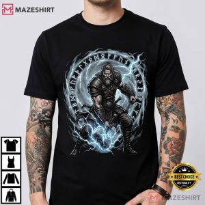 Norse Viking Warrior Thor Mjolnir Hammer T Shirt (1)