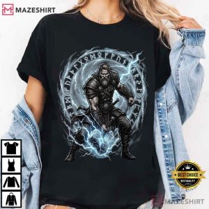 Norse Viking Warrior Thor Mjolnir Hammer T Shirt (2)