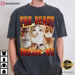 The Beast Inside Me Cat Vintage Meme T Shirt (2)