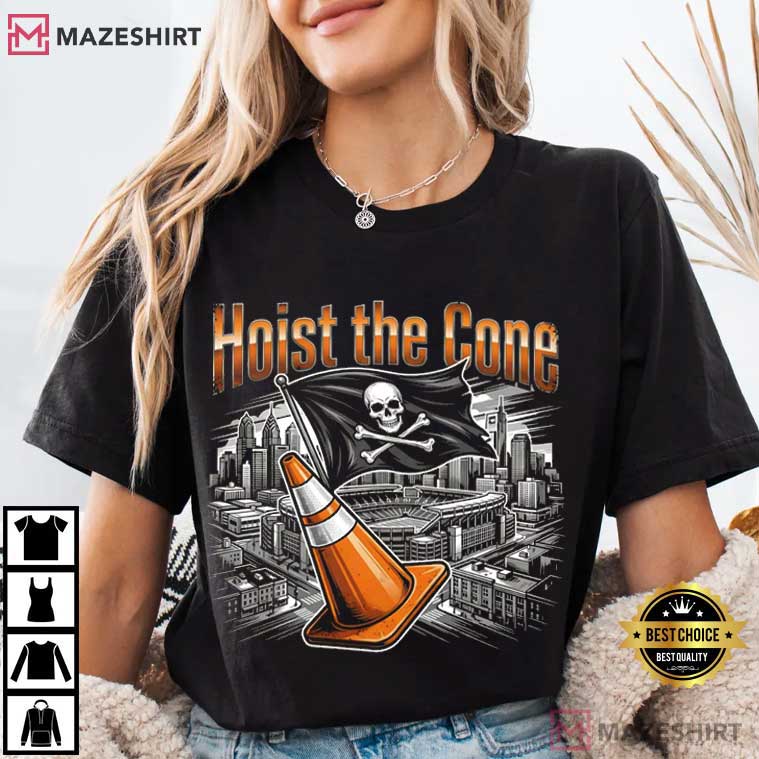 Pirate Flag Traffic Vintage Hoist The Cone Football T-Shirt Pirate Flag Traffic Vintage Hoist The Cone Football T-Shirt