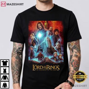 Lord Of The Rings Retro Fantasy Movie Vintage T Shirt (2)