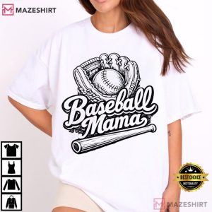 Baseball Mama Softball Mom Game Day T Shirt (3)